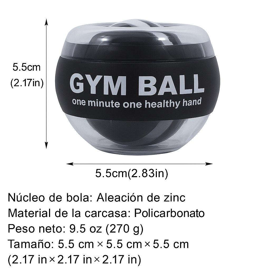 Gym Ball - Bola giroscópica para ejercitar el antebrazo.